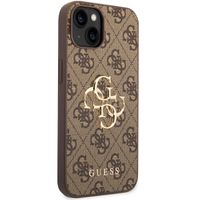 Guess 4G Metal Logo Backcover iPhone 15 - Bruin