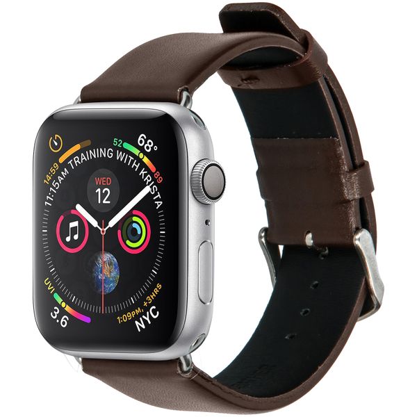 imoshion Effen Lederen bandje Apple Watch Series 1-9 / SE - 38/40