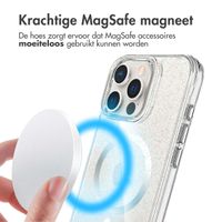 imoshion Clear Glitter Backcover met MagSafe Apple iPhone 16 Pro - Zilver