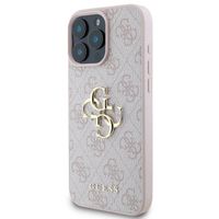 Guess 4G Metal Logo Backcover Apple iPhone 16 Pro - Roze