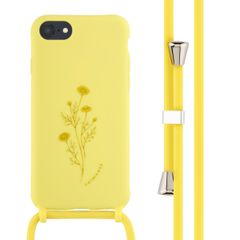 imoshion Siliconen design hoesje met koord Apple iPhone SE (2022 / 2020) / 8 / 7 - Flower Yellow