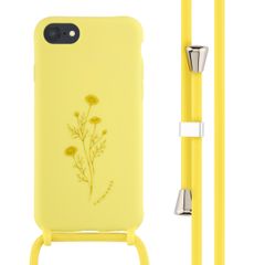 imoshion Siliconen design hoesje met koord iPhone SE (2022 / 2020) / 8 / 7 - Flower Yellow