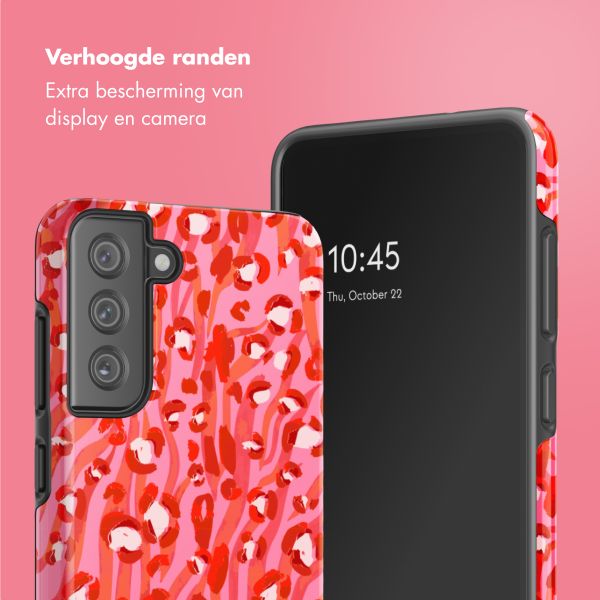 Selencia Vivid Tough Backcover Samsung Galaxy S21 FE - Wild Spots Lipstick