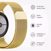 imoshion Milanees magnetisch bandje Google Pixel Watch / Watch 2 / Watch 3 / Watch 4 (41 mm) - Goud