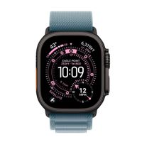 Apple Alpine Loop Band Apple Watch Series 1 - 11 / SE / Ultra (44/45/46/49 mm) - Maat M - Light Blue / Black Titanium