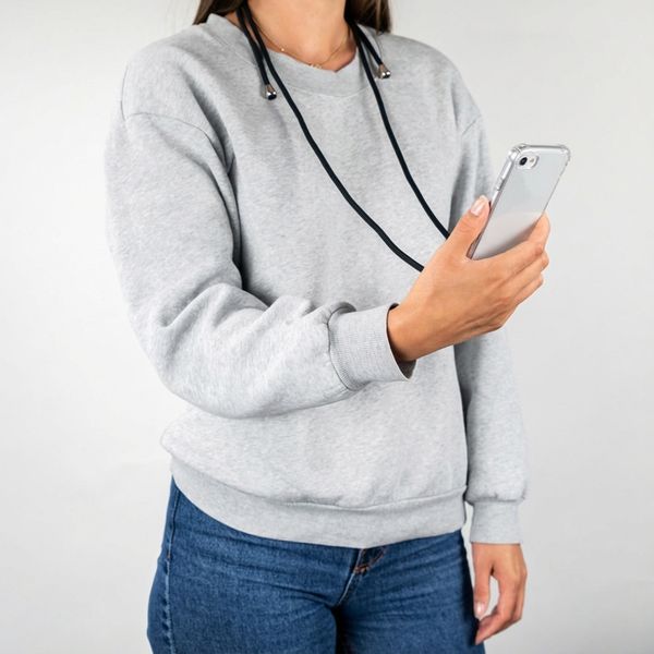 imoshion Transparante Backcover met koord Samsung Galaxy A50 / A30s - Zwart