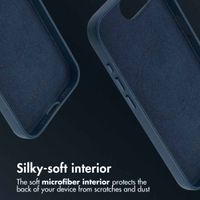 Accezz Leather Back Cover with MagSafe Apple iPhone 17e / 16e - Nightfall Blue