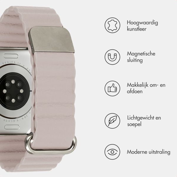 imoshion Magnetisch kunstleren bandje Apple Watch | 38/40/41/42 mm - Beige
