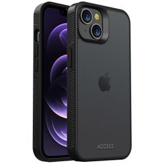 Accezz Rugged Frosted Backcover Apple iPhone 14 - Zwart