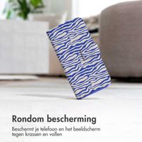 imoshion Design Bookcase Samsung Galaxy S10e - White Blue Stripes