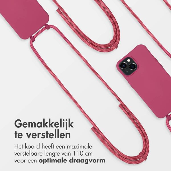 imoshion Color Backcover met afneembaar koord MagSafe Apple iPhone 15 - Raspberry