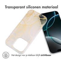 imoshion Design hoesje Apple iPhone 16 Pro - Golden Leaves Transparant