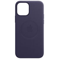 Apple Leather Backcover MagSafe iPhone 12 (Pro) - Deep Violet