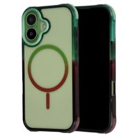 Selencia Gradient Backcover met MagSafe Apple iPhone 17 - Groen / Bruin