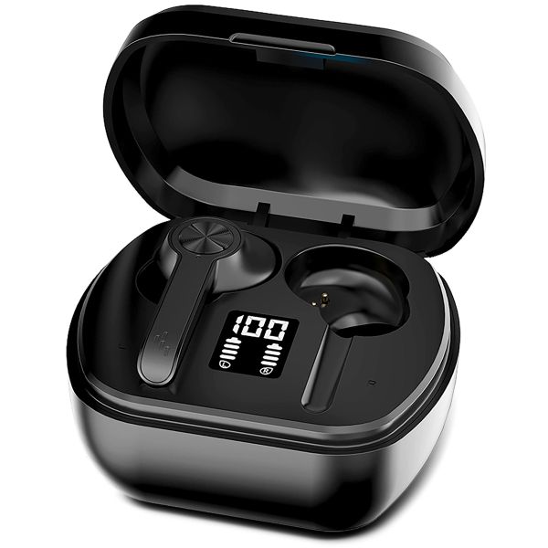 XQISIT TW300 In Ear Earbuds - Draadloze oordopjes - Active Noise Cancelling - Zwart