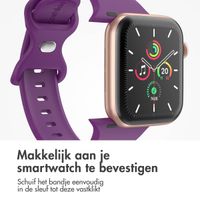 imoshion Siliconen⁺ bandje Apple Watch Series 1 t/m 11 / SE / Ultra (44/45/46/49 mm) - Maat M/L - Purple