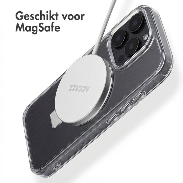 Accezz Ring Stand Backcover met MagSafe Apple iPhone 16 Pro Max - Transparant
