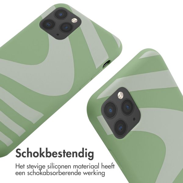 imoshion Siliconen design hoesje met koord Apple iPhone 11 Pro - Retro Green