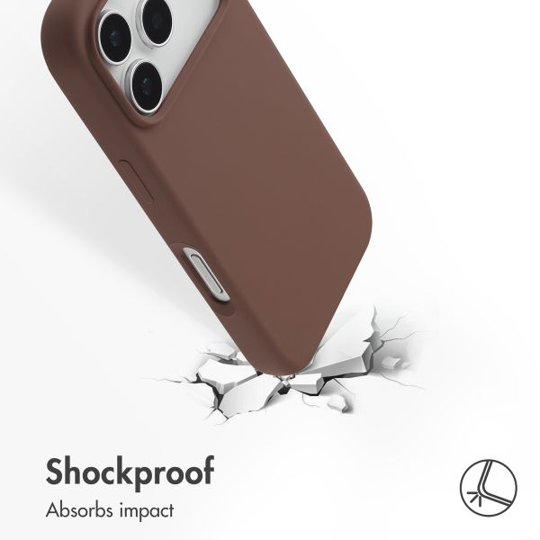 Accezz Liquid Silicone Back Cover with MagSafe Apple iPhone 17 Pro - New Tea Brown