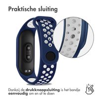 imoshion Siliconen sport bandje Xiaomi Mi Band 3 / 4 - Blauw / Wit