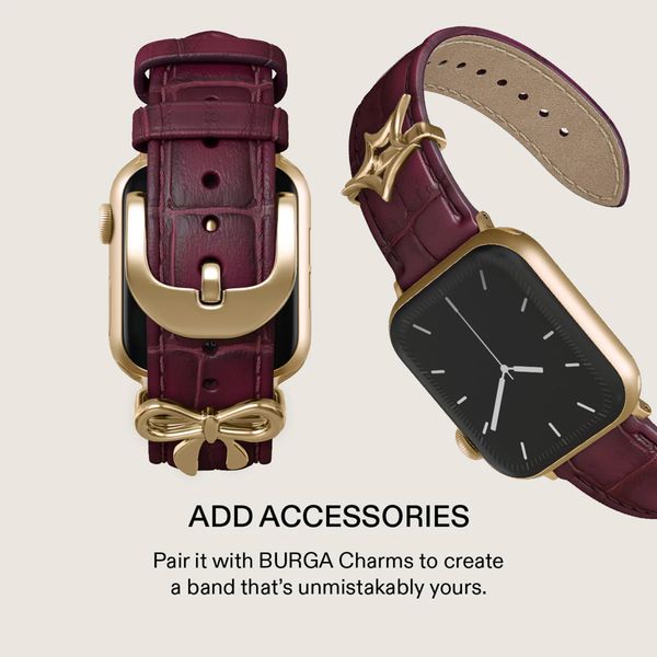 Burga Genuine Leather Band Apple Watch | 38/40/41/42 mm - Mobwife / Gold