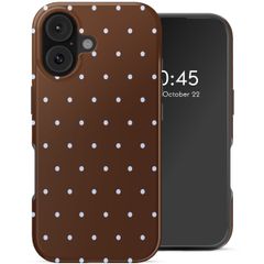 Selencia Vivid Backcover met MagSafe Apple iPhone 17 - Happy Dots Chocolate