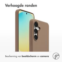 Accezz Liquid Silicone Backcover met MagSafe Samsung Galaxy S25 FE - Lichtbruin