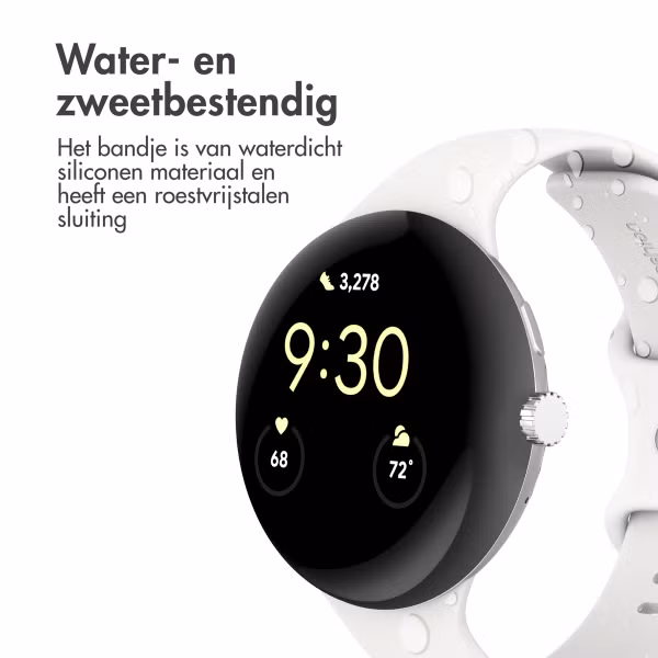 imoshion Siliconen⁺ bandje Google Pixel Watch 3 / 4 (45 mm) - Maat S - Wit