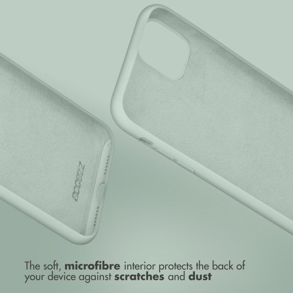 Accezz Liquid Silicone Back Cover Apple iPhone 12 (Pro) - Sky blue