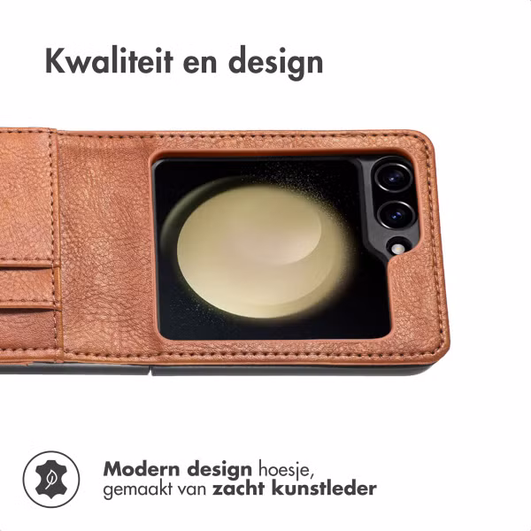 imoshion Luxe Bookcase Samsung Galaxy Z Flip 7 FE - Bruin