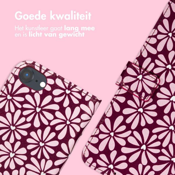 imoshion Design Bookcase Apple iPhone SE (2022 / 2020) / 8 / 7 / 6(s) - Bloom Love Blush