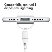 imoshion Lightning naar USB-C kabel - Non-MFi - Gevlochten textiel - 3 meter - Wit - Apple iPhone 6