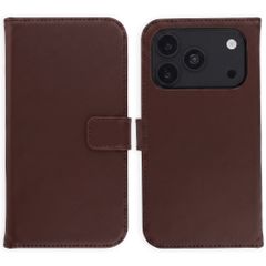 Selencia Echt Leren Bookcase Apple iPhone 18 Pro Max / 17 Pro Max - Bruin