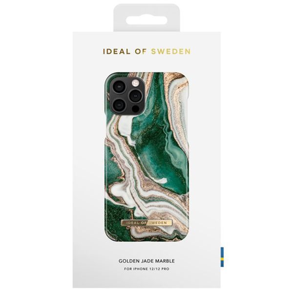 iDeal of Sweden Fashion Backcover iPhone 12 (Pro) - Golden Jade Marble