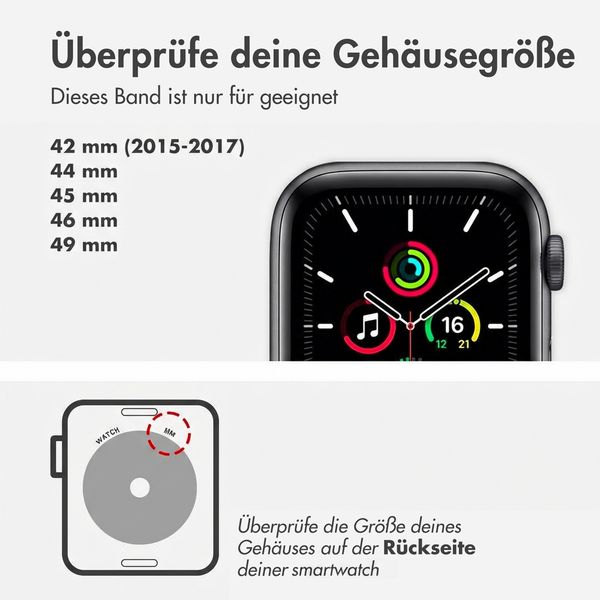Holdit Siliconen bandje magneet Apple Watch | 44/45/46/49 mm - Chocolate / Black