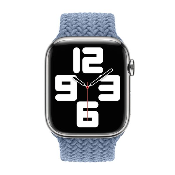 Apple Gevlochten solobandje Apple Watch | 44/45/46/49 mm - Maat 10 - Slate Blue