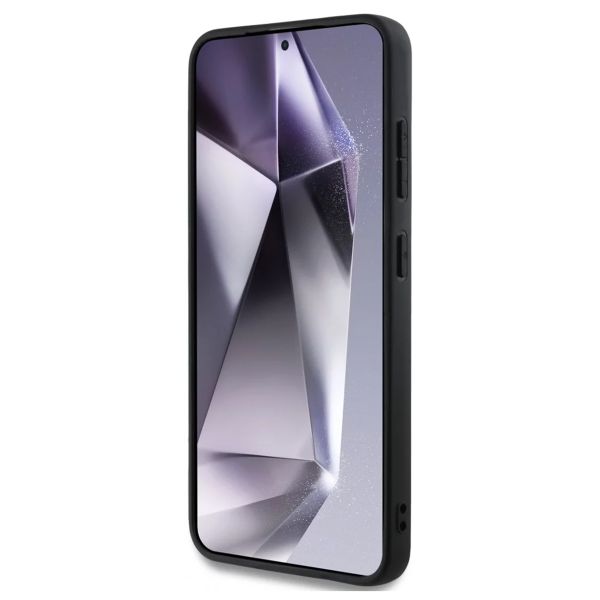 Guess 4G Metal Logo Glitter Backcover Samsung Galaxy S25 Plus - Roze