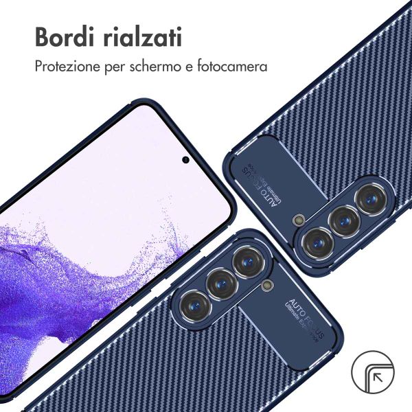 imoshion Carbon Softcase Backcover Samsung Galaxy S23 - Blauw