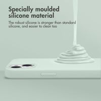 Accezz Liquid Silicone Back Cover Apple iPhone 12 (Pro) - Sky blue