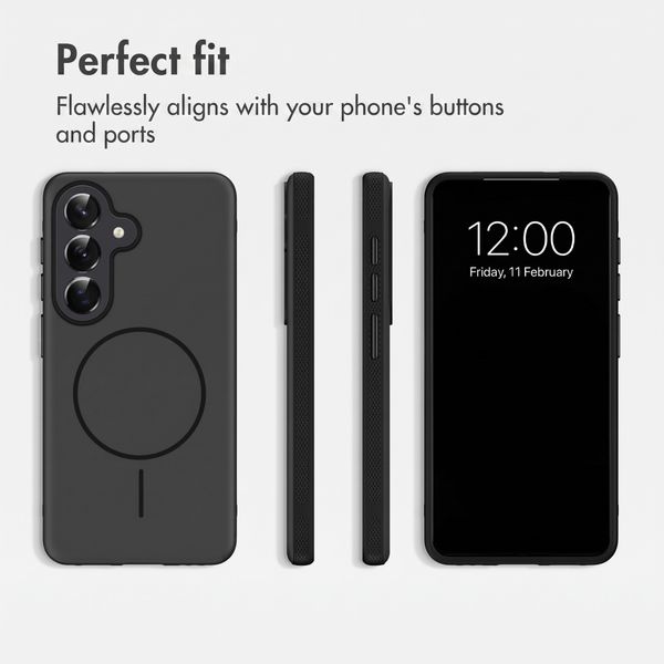 imoshion Colour Case with Thin MagSafe Ring Samsung Galaxy S25 / S24 - Black