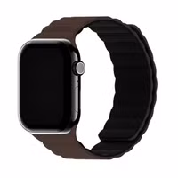 Holdit Siliconen bandje magneet Apple Watch | 38/40/41/42 mm - Chocolate / Black