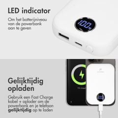 imoshion MagSafe Powerbank 10.000 mAh - Draadloze powerbank - Quick Charge en Power Delivery - Wit