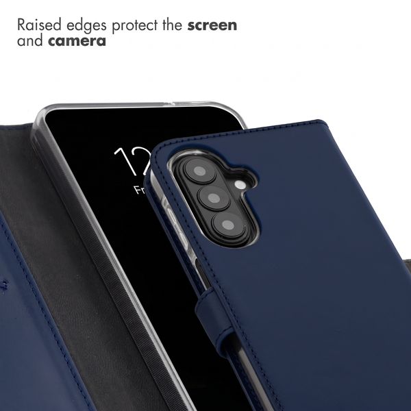 Selencia Genuine Leather Book Case Samsung Galaxy A27 (5G) - Dark Blue