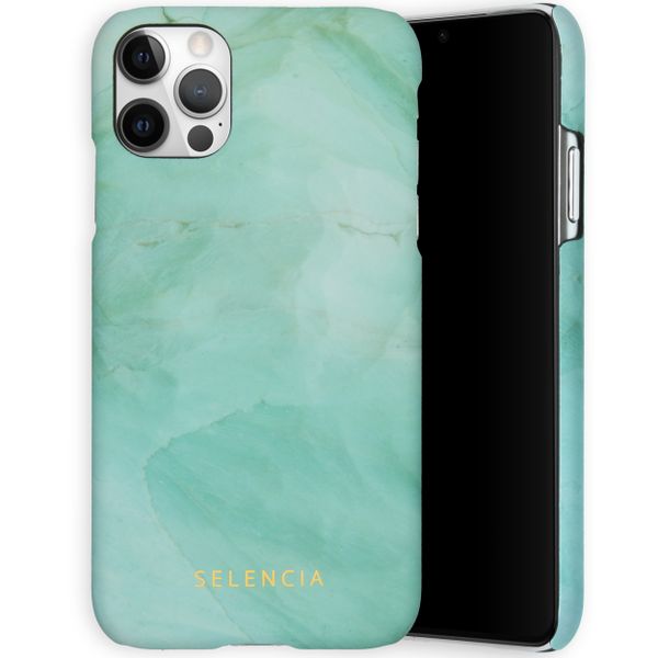 Selencia Maya Fashion Backcover iPhone 12 (Pro) - Marble Green