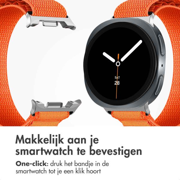 imoshion Nylon Alpine bandje Samsung Galaxy Watch 8 (40/44mm) / Classic (46mm) - Oranje