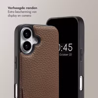 Selencia Nova Telefoonhoes met Koord en Pashouder Apple iPhone 16 - Mocha Brown