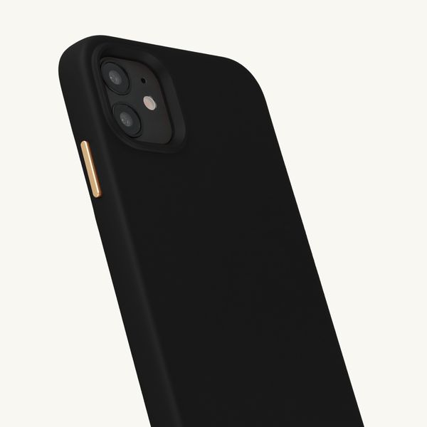 Selencia Rivièra MagSafe Backcover met afneembare haakjes Apple iPhone 11 - Velvet Black