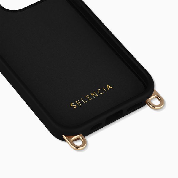 Selencia Rivièra MagSafe Backcover met afneembare haakjes Apple iPhone 14 Pro - Velvet Black