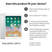 360° Draaibare Bookcase Apple iPad 6 (2018) 9.7 inch / iPad 5 (2017) 9.7 inch - Lichtblauw