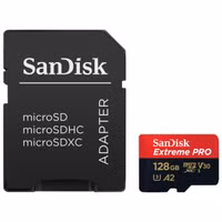 SanDisk microSD Extreme PRO - 128GB - Inclusief SD adapter en RescuePro Deluxe - UHS-I/U3/Full HD/4K UHD